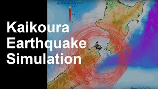 M78 Kaikoura Earthquake computer simulation [upl. by Ahsikam]