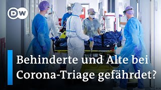 Vorgelagerte Triage Landkreis will IntensivpatientenAuswahl durch Heime  DW Nachrichten [upl. by Ingunna980]