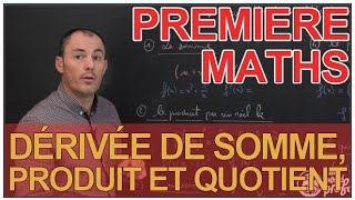 Dérivée dune somme dun produit et dun quotient  Maths 1ère  Les Bons Profs [upl. by Vanna]