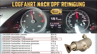 VCDS Logfahrt nach DPF Reinigung  Partikelfilter einbauen 20 TDI Audi A4 B8 [upl. by Ahsenre]