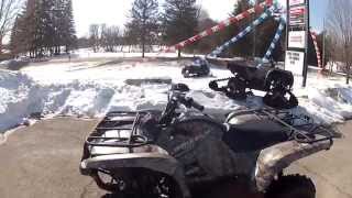 2015 Yamaha Grizzly 700 EPS Walkaround [upl. by Ainirtak]