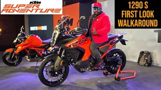 KTM Super Adventure 1290S India Spec First Look Walkaround Review [upl. by Reema246]