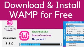 How to free Download and Install local Wamp Server [upl. by Odnama617]