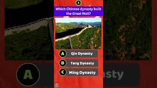 Which Chinese dynasty built the Great Wall topquiz [upl. by Elder931]