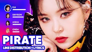 EVERGLOW  Pirate Line Distribution  Lyrics Karaoke PATREON REQUESTED [upl. by Lleihsad843]