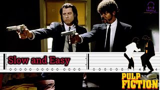 Pulp Fiction Misirlou  Guitar Tabs Tutorial  Slow and Easy [upl. by Enelyak497]