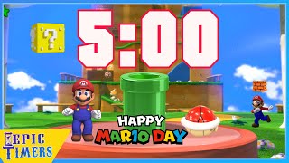 Happy Mar10 Day Celebrate with Mario in a 5 minute timer with Music [upl. by Ecirad]