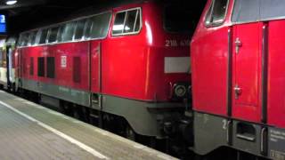 Mühldorfer 218 416 exTouristikzugLackierung Motorstart und rangieren [upl. by Jahn]