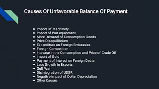 Causes of Unfavorable Balance Of Payment [upl. by Wilkison978]