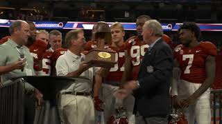 Alabama celebrates win over Duke in ChickFilA Kickoff Game [upl. by Myron]