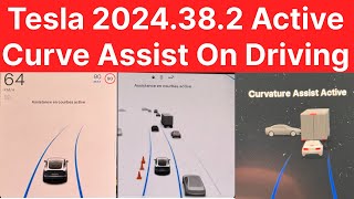 Tesla 2024382 Active Curve Assist On Driving Roads [upl. by Joanie]