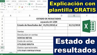 Estado de resultados PASO a PASO en EXCEL con plantilla GRATIS [upl. by Rand572]