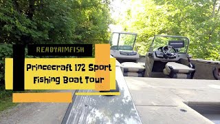 Fishing Boat Princecraft Sport 172 Setup and Walkthrough [upl. by Lyda]