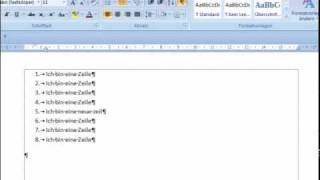 Einfache Nummerierung von Text  Word 2007 Episode 40 [upl. by Essilrahc]