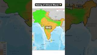 Making of Akhand Bharat history map geography india pakistan shorts [upl. by Kinimod]