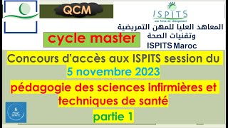 Concours daccès aux ISPITS  Master   pédagogie des sciences infirmières et techniques de santé [upl. by Ayihsa72]