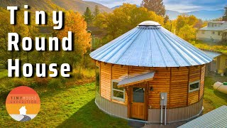 Round House Magic in the Mountains He built a Wooden Yurt from a Kit [upl. by Niknar]