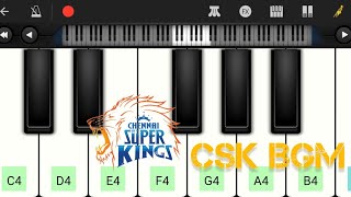 Chennai super kings BGM 🎺 Easy piano tutorial 🎹🎶🎸 SS PIANO TUTORIAL [upl. by Aihsenot]