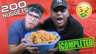 200 CHICKEN NUGGET CHALLENGE COMPLETED DISGUSTING TWIST [upl. by Mickey]