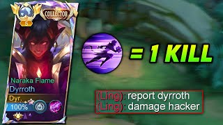 DYRROTH 2nd SKILL  1 KILL IS BACK 🔥 NEW DYRROTH BEST ONESHOT BUILD IS HERE [upl. by Zuleika]