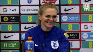 England Lionesses  Media Conference  Lauren Hemp and Sarina Wiegman  30 Nov 2023 [upl. by Cenac]