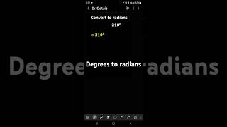 convert degrees to radians 3 maths [upl. by Kcirddehs41]