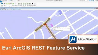 Using the Esri ArcGIS REST Feature Service in MicroStation 20231 [upl. by Ellimak]