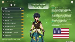 Kinich amp Ajaw English Voice Lines by John Patneaude amp Abby Espiritu  Genshin Impact 50 [upl. by Prowel]