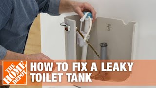 How to Fix a Leaky Toilet  How to Stop a Running Toilet Tank  The Home Depot [upl. by Kessiah]