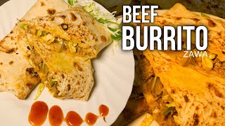 Beef Burrito Recipe spicy burrito ZAWA [upl. by Alor]