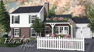 Bloxburg  Realistic Spring Floral home speedbuild [upl. by Etterual]