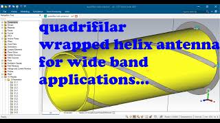 QFH antenna design 137500 MHz cst studio suite [upl. by Byran]