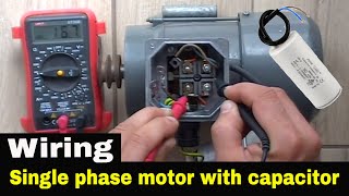 How to wire single phase motor with startrunpermanent capacitors [upl. by Alled]