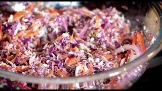 Delicious Vegan Zesty Dill Coleslaw [upl. by Euqnimod]