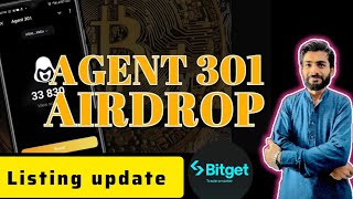 AGENT 301 AIRDROP Agent Airdrop listing update  How to connected bitget wallet nomanbhattitech [upl. by Yenreit202]