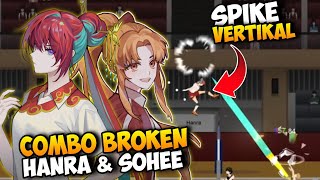 Wah Gila Combo Boken Spike Vertikal Hanra amp Sohee The Spike Vollyball Cross [upl. by Inalaehak]