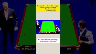 Ronio sullivan brand super power short all would champion snooker [upl. by Sew]