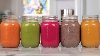 5 NEW Healthy Smoothie Recipes [upl. by Latreshia]