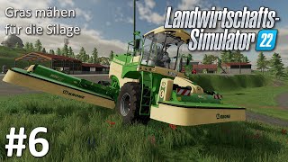 Gras mähen für die Silage mit dem Krone Big M  LS 22 6  Deutsch  Farming Simulator 22  UwF [upl. by Eissim]