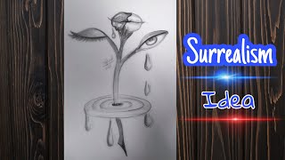 Surrealism  How to Draw SURREALISM Art for Beginners Easy Drawing Idea [upl. by Eiramyma]