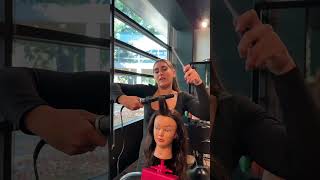 Thermal curling 101 figure8 beautyschool barrelcurl iron curling howto [upl. by Naie]