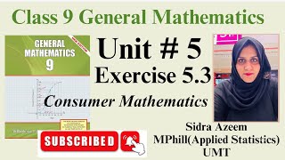 Class9 General Mathematics Chapter 5 Exercise 53class9maths consumersalestax income taxfyp [upl. by Esinnej]