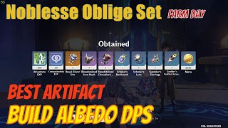 Noblesse Oblige Set Genshin Impact Farm  ALBEDO Artifact [upl. by Hgielhsa]