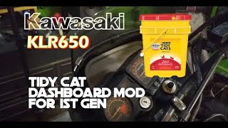 Kawasaki KLR650 quotTidy Catquot Dashboard mod for Gen 1 KLR motorcycle [upl. by Kaiulani]