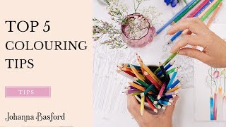 Johanna Basford  My Top 5 Colouring Tips [upl. by Abijah621]