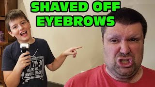 Kid Temper Tantrum Shaves Off Daddys Eyebrows After Reaching 90K Subs On Gaming Channel Original [upl. by Reiser]