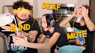 BLIND DEAF MUTE BAKING CHALLENGE ft Franny amp Nezza [upl. by Oicneconi]