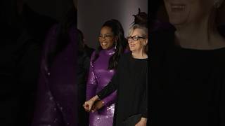 Oprah and Meryl Streep hug and hold hands  HELLO [upl. by Celio459]