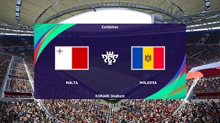 Malta vs Moldova 13102024 UEFA Nations League PES 2021 [upl. by Reema]