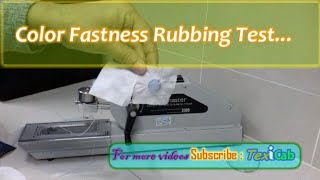 Color Fastness to Rubbing Test [upl. by Strait174]